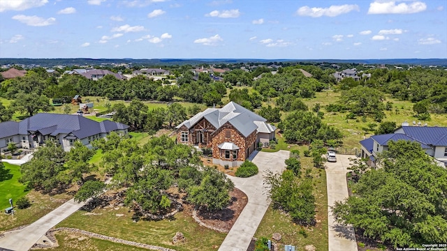 1117 Provence Pl, New Braunfels, TX 78132 - aerial perspective of suburban area with a tree filled landscape