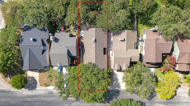 4242 Shady Tree Ln, San Antonio, TX 78247 - aerial view of residential area featuring property parcel outlined