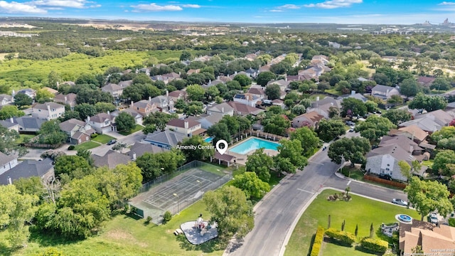 4242 Shady Tree Ln, San Antonio, TX 78247 - aerial view of residential area with a pool