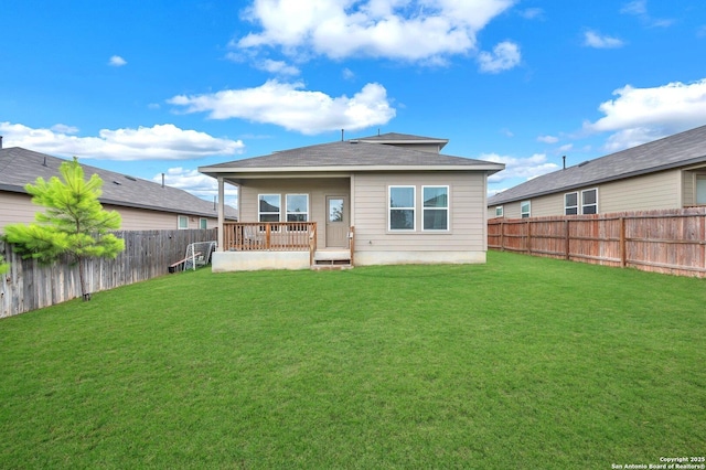14016 Breccia Loop, San Antonio, TX 78253 - rear view of house with a fenced backyard