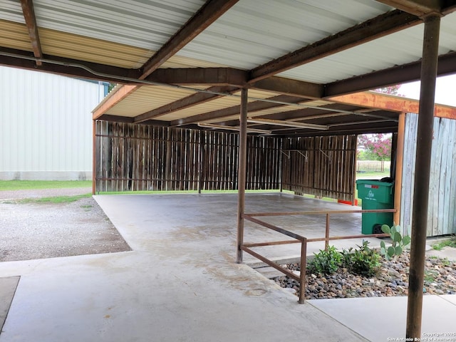 403 E Meyer, Falls City, TX 78113 - view of patio / terrace with a carport and an exterior structure