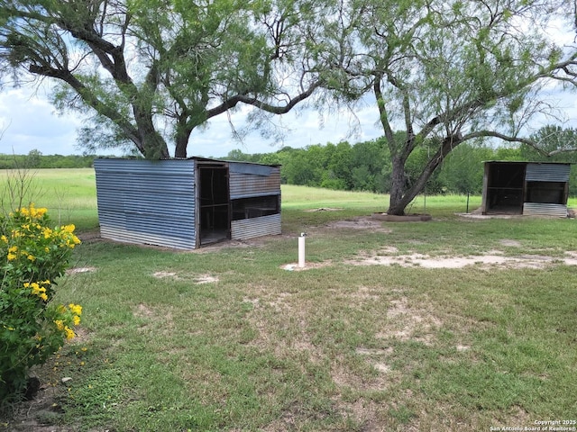 403 E Meyer, Falls City, TX 78113 - view of green lawn with an outbuilding