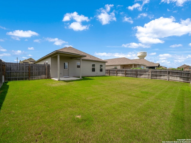 754 Farmers Dell, New Braunfels, TX 78130 - back of property with a patio area and a fenced backyard