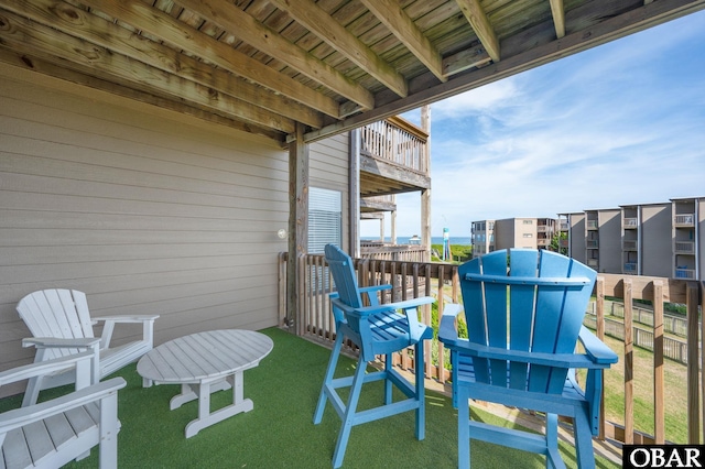 117 Sea Colony Dr Unit 211B, Duck, NC 27949 - view of patio / terrace with a balcony