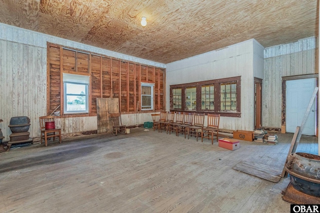 278 Bayview Dr, Stumpy Point, NC 27978 - miscellaneous room featuring hardwood / wood-style floors and wooden walls