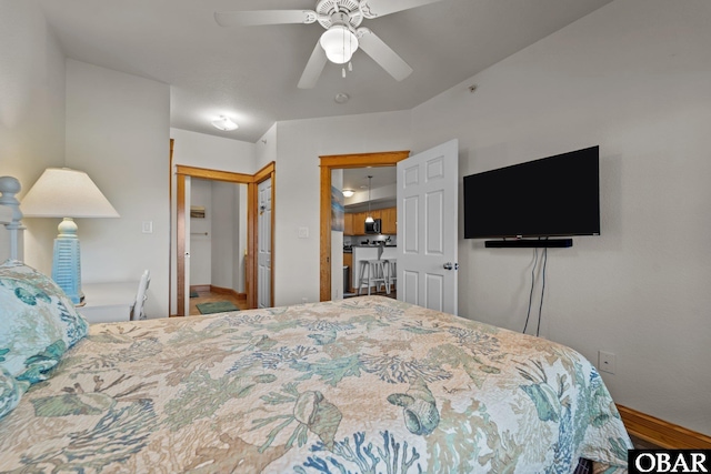 107 W Gray Eagle St Unit 103A, Nags Head, NC 27959 - bedroom featuring ceiling fan