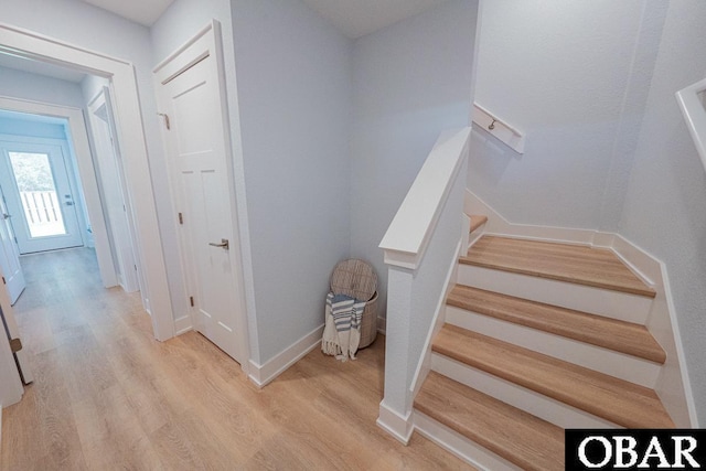 224 W Lost Colony Dr Lot 13, Nags Head, NC 27959 - staircase featuring wood finished floors and baseboards