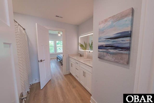 224 W Lost Colony Dr Lot 13, Nags Head, NC 27959 - hall featuring a sink and light wood-style flooring