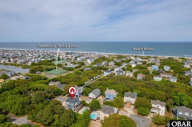 740 E Willet Ct Lot 54, Corolla, NC 27927 - drone / aerial view with a water view and a residential view