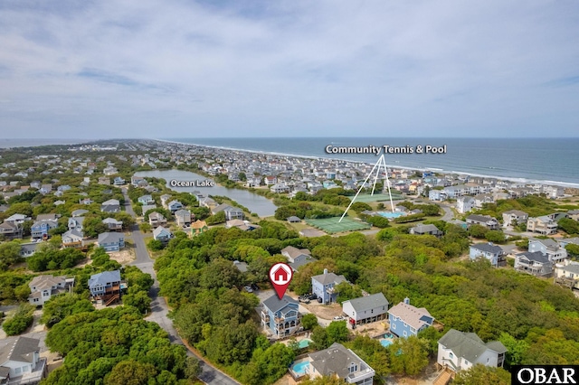 740 E Willet Ct Lot 54, Corolla, NC 27927 - aerial view with a residential view and a water view