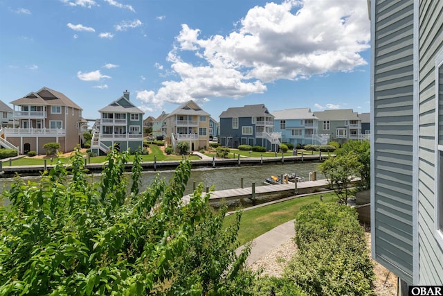 813 Pirates Way Unit 813, Manteo, NC 27954 - water view featuring nearby suburban area and a boat dock