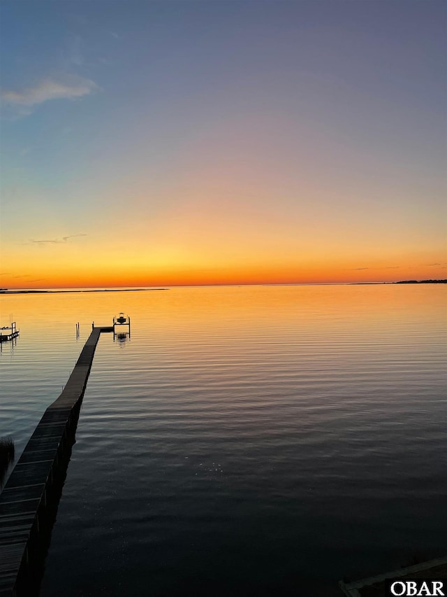 water view with a dock