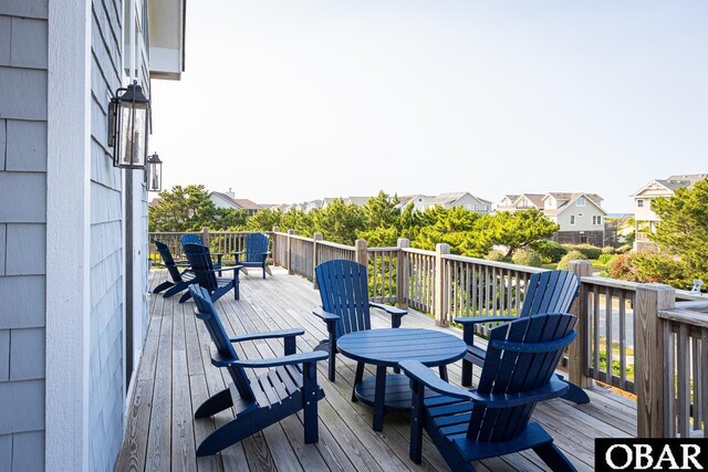 123 Skimmer Way Lot 48, Duck, NC 27949 - wooden terrace with a residential view and outdoor dining area