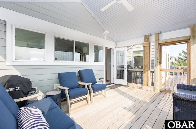 123 Skimmer Way Lot 48, Duck, NC 27949 - deck featuring ceiling fan