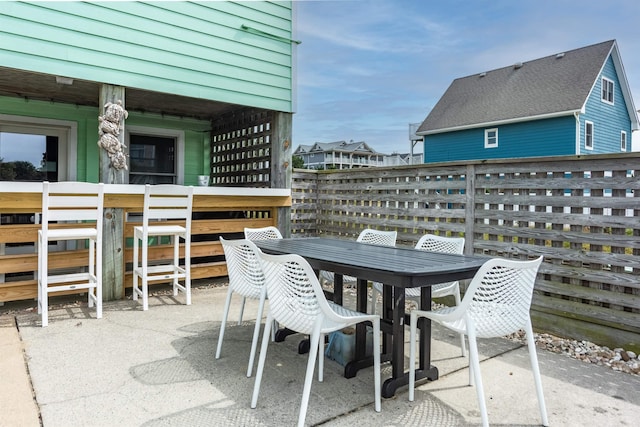 view of patio / terrace featuring outdoor dining space