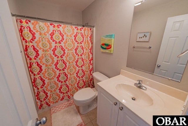 108 E Fresh Pond Dr Lot 24, Kill Devil Hills, NC 27948 - full bathroom featuring vanity, tile patterned flooring, and a shower with shower curtain
