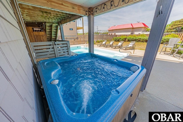 108 E Fresh Pond Dr Lot 24, Kill Devil Hills, NC 27948 - view of swimming pool featuring a hot tub and a patio