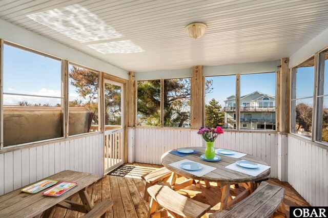 view of sunroom