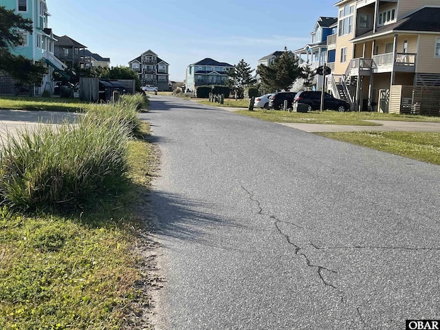 view of road featuring a residential view