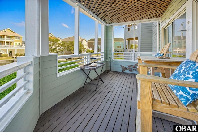 612 Pirates Way Unit # 612B, Manteo, NC 27954 - wooden terrace with a residential view