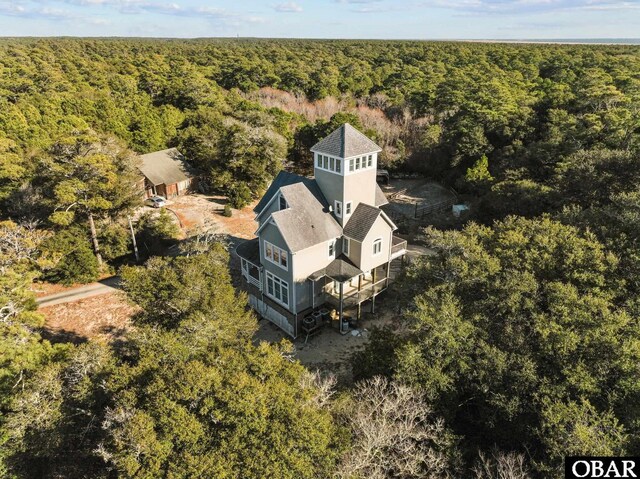 50336 Great Ridge Rd, Frisco, NC 27936 - bird's eye view featuring a wooded view