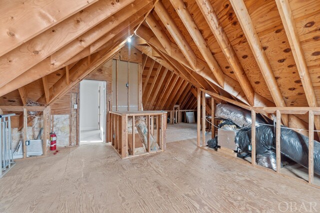 50336 Great Ridge Rd, Frisco, NC 27936 - attic featuring an upstairs landing