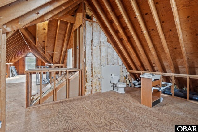 50336 Great Ridge Rd, Frisco, NC 27936 - unfinished attic with an upstairs landing