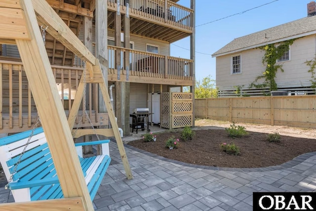 4023 Lindbergh Ave Lot # 65, Kitty Hawk, NC 27949 - view of patio / terrace featuring a balcony and a grill