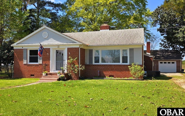 1034 N NC Highway 37, Gates, NC 27937 - bungalow-style home featuring brick siding, a front lawn, and crawl space