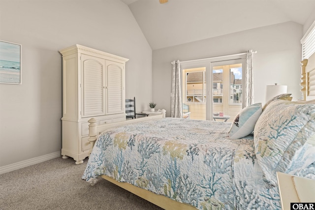715 Ridge Point Dr Lot 20, Corolla, NC 27927 - bedroom with lofted ceiling and light colored carpet