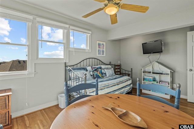 715 Ridge Point Dr Lot 20, Corolla, NC 27927 - bedroom with wood finished floors and a ceiling fan