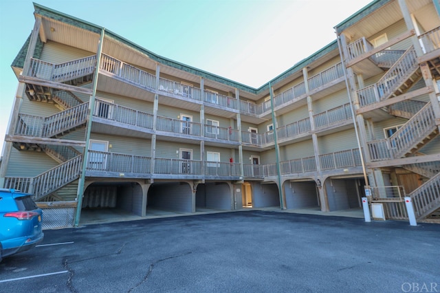 view of building exterior featuring stairway