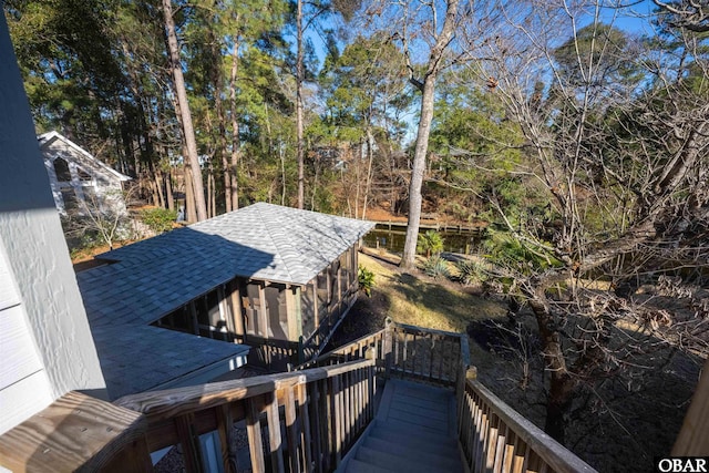 dock area with a deck