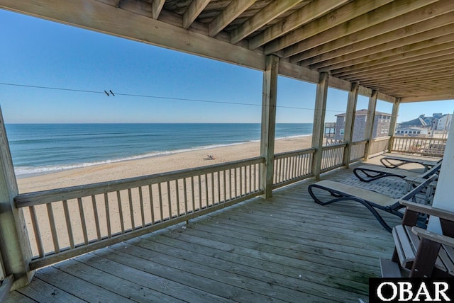 22183 Sea Gull St Lot 13, Rodanthe, NC 27968 - deck featuring view of water and beach