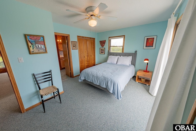 26224 Cutlass Ln Lot 27, Salvo, NC 27972 - bedroom featuring carpet floors, a ceiling fan, a closet, and connected bathroom