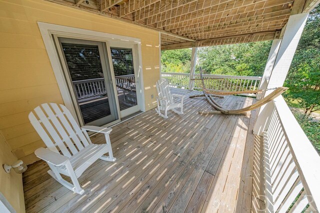 view of wooden terrace