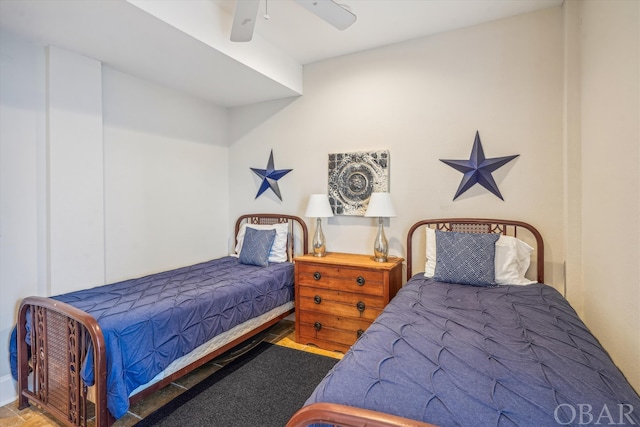 bedroom with a ceiling fan