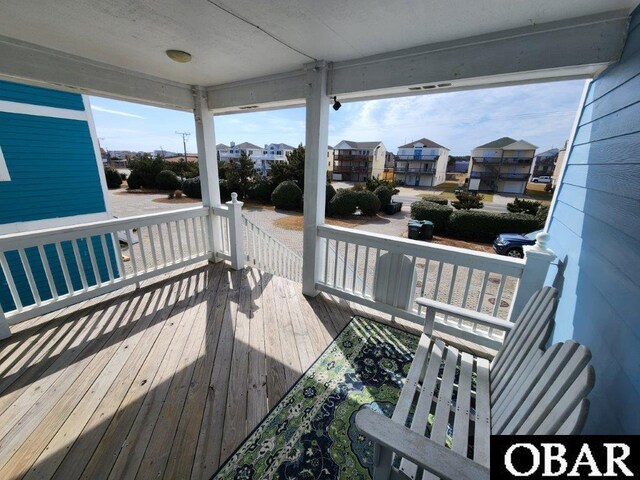 deck featuring a residential view