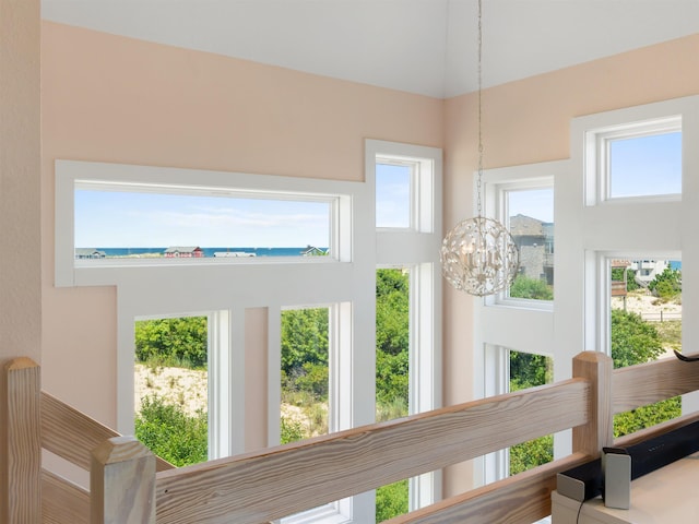 1556 Sandpiper Rd Lot # 33, Corolla, NC 27927 - interior details with an inviting chandelier and a water view