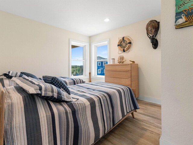 1556 Sandpiper Rd Lot # 33, Corolla, NC 27927 - bedroom featuring baseboards, recessed lighting, and wood finished floors