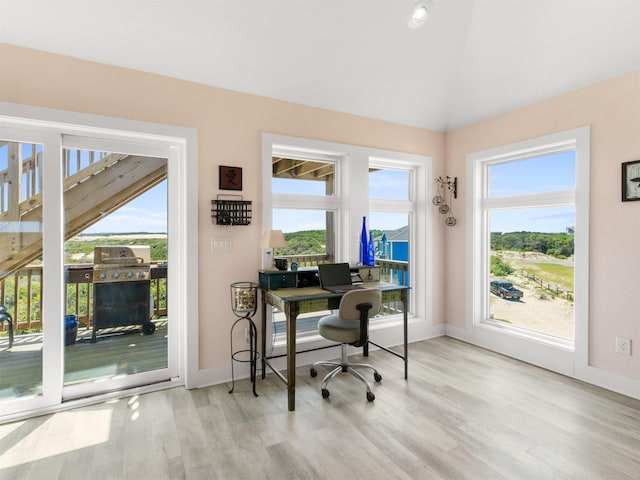 1556 Sandpiper Rd Lot # 33, Corolla, NC 27927 - office space featuring baseboards, plenty of natural light, and wood finished floors
