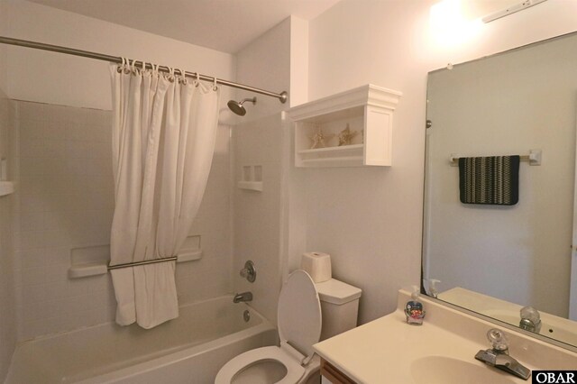 1006 Swordfish Way Unit 1006, Kitty Hawk, NC 27949 - full bathroom with toilet, shower / bathtub combination with curtain, and vanity