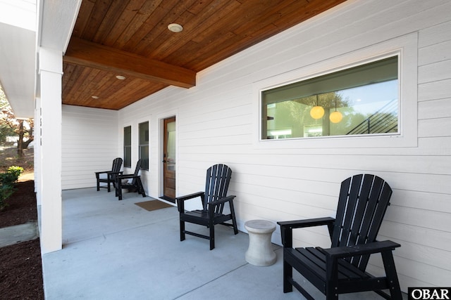 view of patio / terrace with a porch