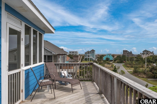 deck featuring a residential view