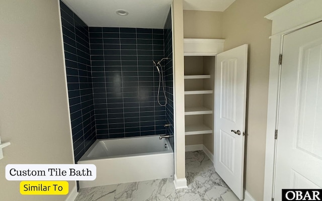 172 Charleston Dr Lot 163, Grandy, NC 27939 - full bathroom with marble look tiles and shower / bathtub combination