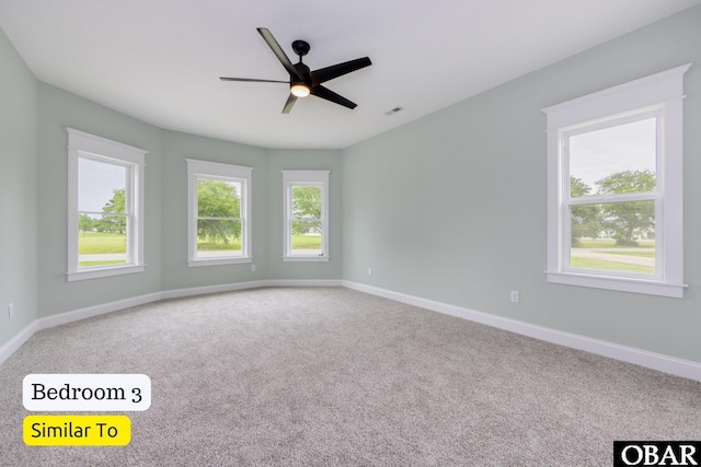172 Charleston Dr Lot 163, Grandy, NC 27939 - spare room featuring ceiling fan and carpet