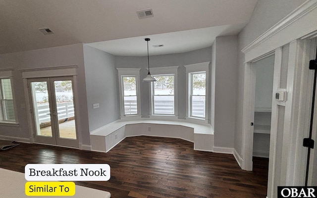 172 Charleston Dr Lot 163, Grandy, NC 27939 - unfurnished dining area with wood finished floors and french doors