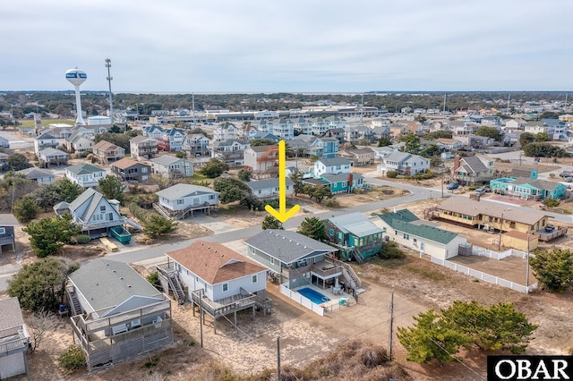 drone / aerial view with a residential view