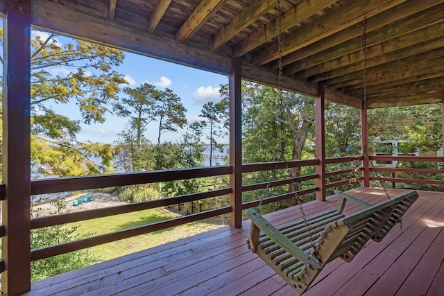 view of wooden terrace