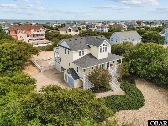 bird's eye view with a residential view